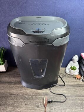 High Speed Paper Shredder in Black and Gray